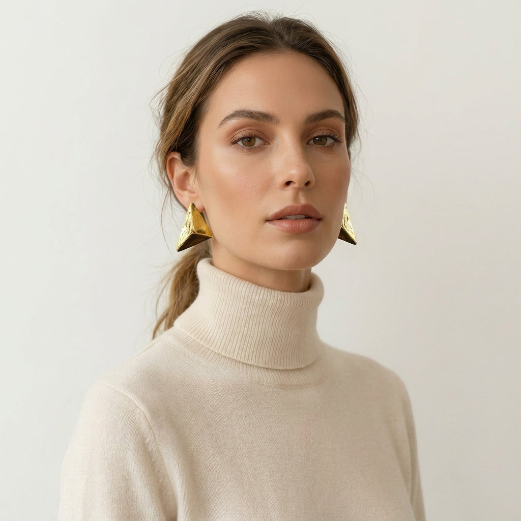 Vertex   pyramid shaped earrings