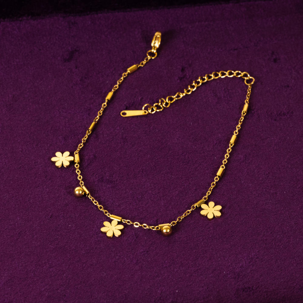 FloraCharm Bead Anklet