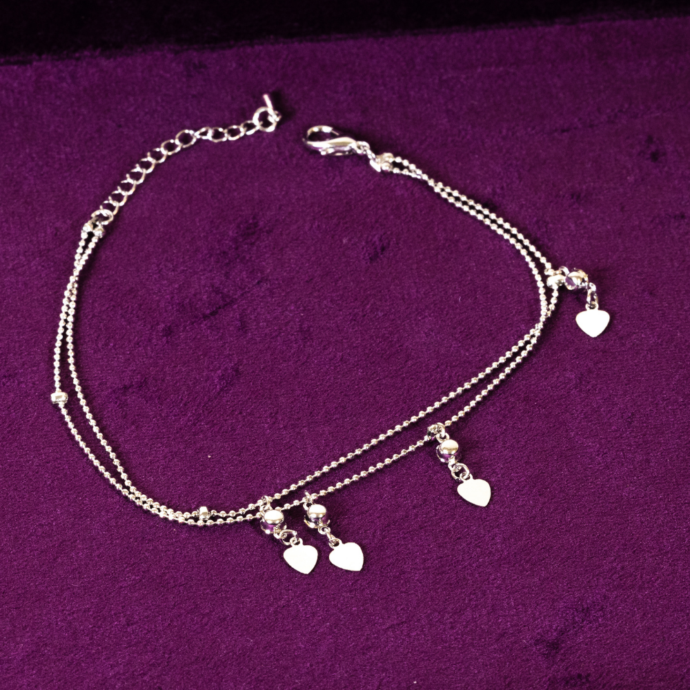 HeartEcho Charm Anklet
