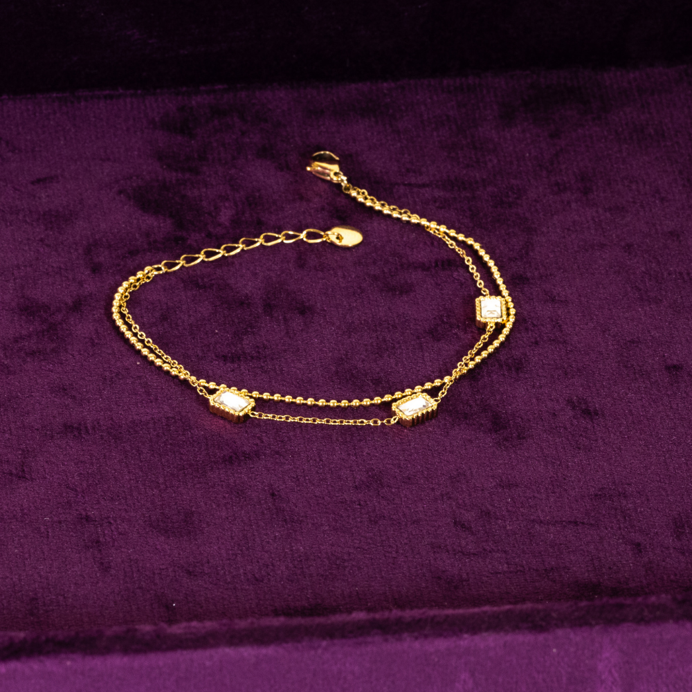 Aurora Crystal Layered Bracelet
