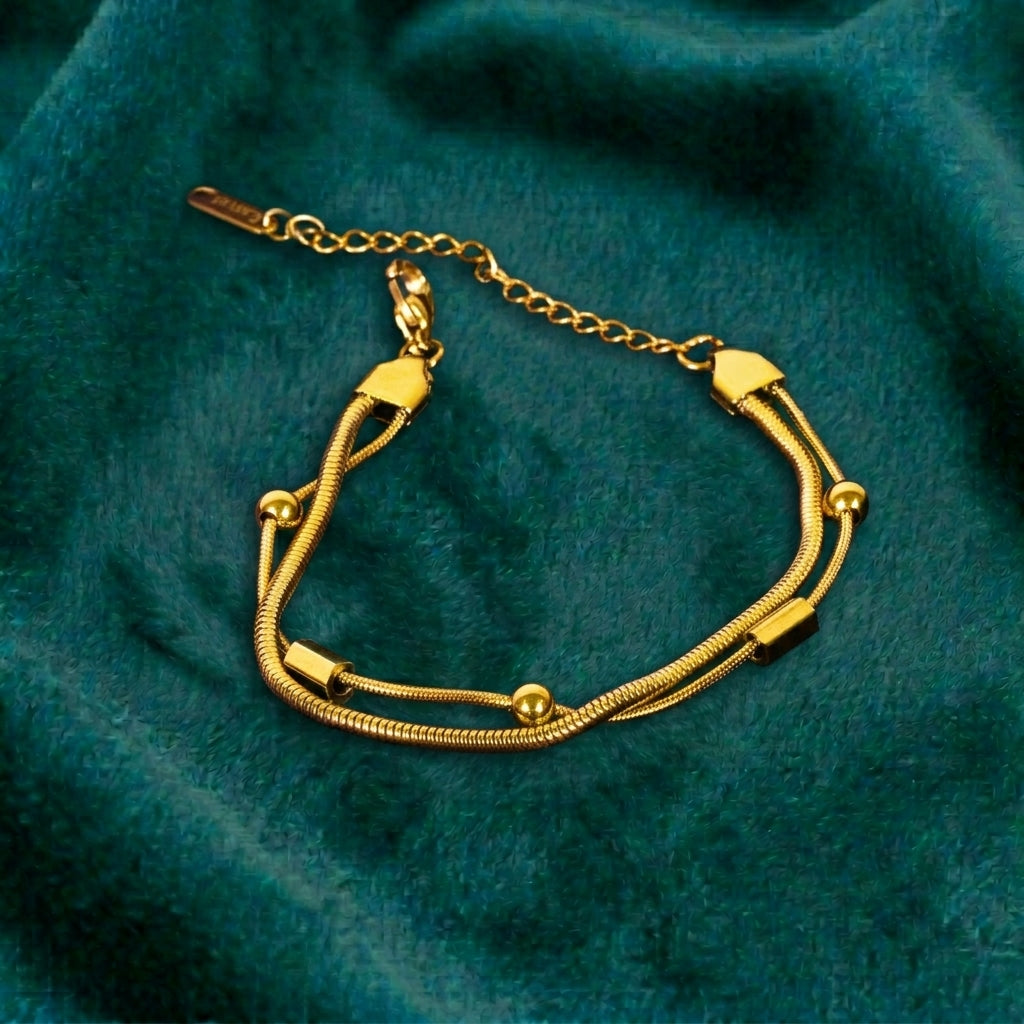 Aurora dual snake bracelet