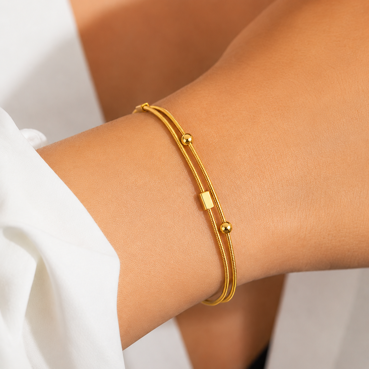 Aurora dual snake bracelet